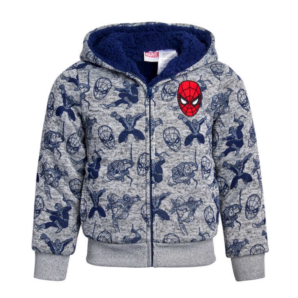 Marvel Spiderman Boys' Plush Hoodie